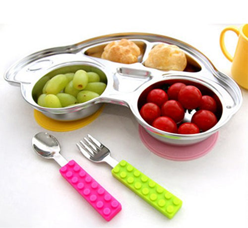 Non-slip silicone mat with double-sided adhesive for baby feeding bowl, Easily attach and detach