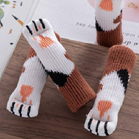 Cat Table Foot Socks Chair Leg Covers Floor Protectors Knitting Sock