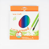 YPLUS Erasable Colored Pencils with Erasers 12pcs/24pcs