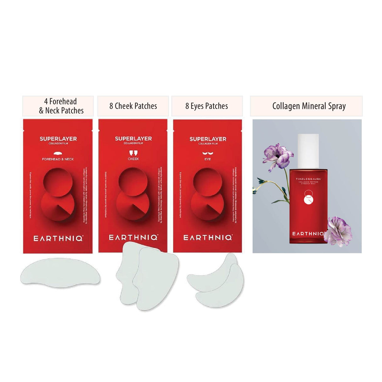 EARTHNIQ Super Layer Collagen Mask Pack Kit (Collagen Patches + Mist 100ml)