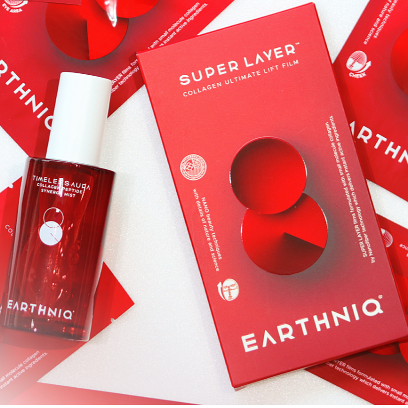 EARTHNIQ Super Layer Collagen Mask Pack Kit (Collagen Patches + Mist 100ml)