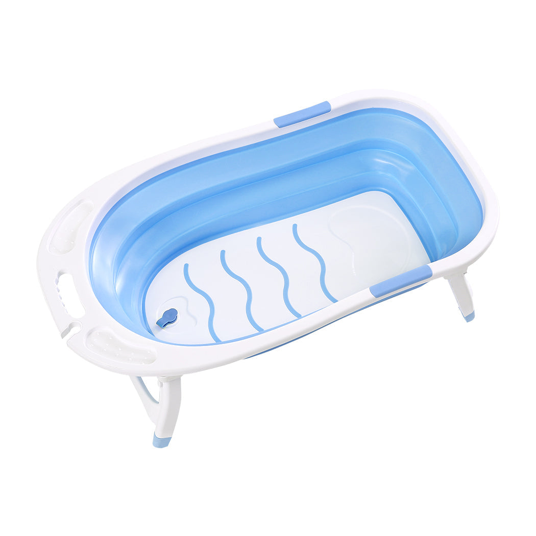 Baby Bath Tub Infant Toddlers Foldable Bathtub Folding Safety Bathing Shower