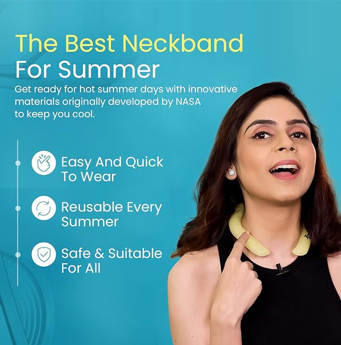 IDEAKOKO Icy Cool Neckband. Wearable Cooling Neck Wrap for Hot Weather, Construction, Walking, and More! Freezes at Room Temperature. No Condensation Or Water Droplets