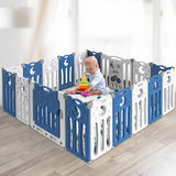 BoPeep Kids Baby Playpen Foldable Child Safety Gate Toddler Fence 18 Panels