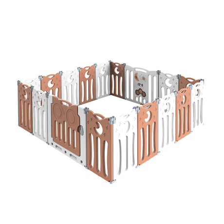 BoPeep Kids Baby Playpen Foldable Child Safety Gate Toddler Fence 18 Panels