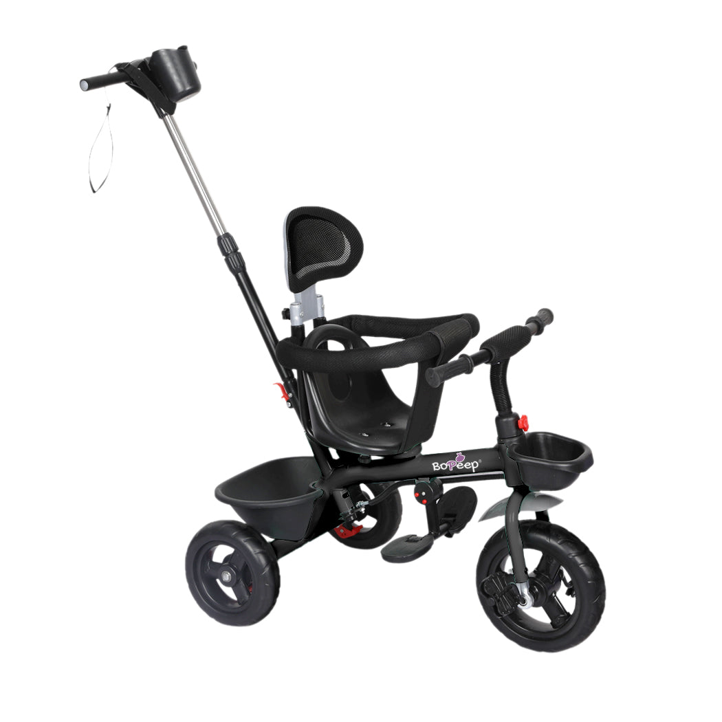 BoPeep Baby Walker Kid Tricycle Ride On Trike Bike Toddler Balance Bicycle - Black