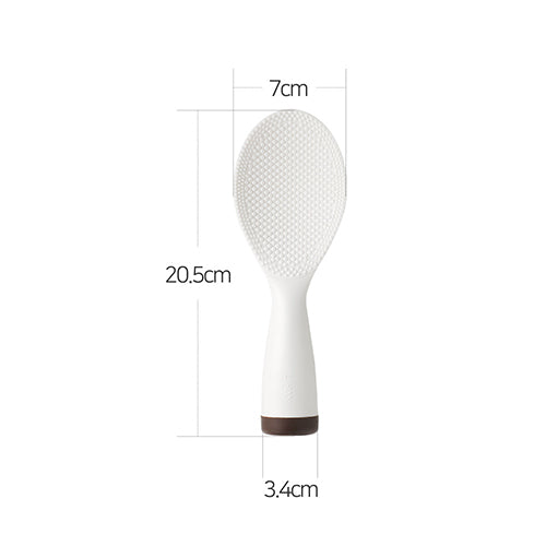 Lihan Roly poly spatula-Standing Rice Cooker Spoon Paddle, Non Stick Rice Spatula with Roly-poly Design