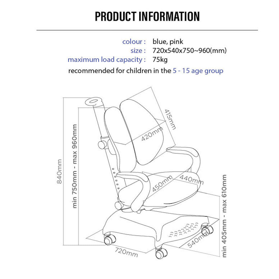 Luna Lab Children's Chair for Healthy Position