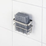 Adhesive Stainless Steel Sponge Holder ,Brush Holder, Rust Proof Water Proof, No Drilling