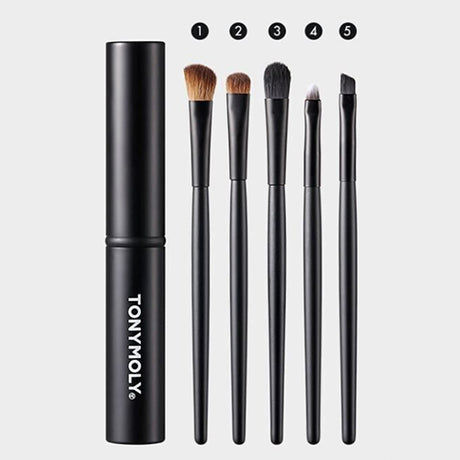 TONYMOLY Make-up Brush Set / 5-in-1 Makeup Brush Contour/Blush/Lip/Smudge Brushes