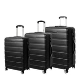 Slimbridge Luggage Suitcase Trolley 3Pcs set Travel Packing Lock - Black