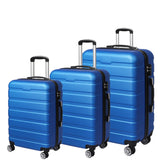 Slimbridge Luggage Suitcase Trolley 3Pcs set Travel Packing Lock - Blue