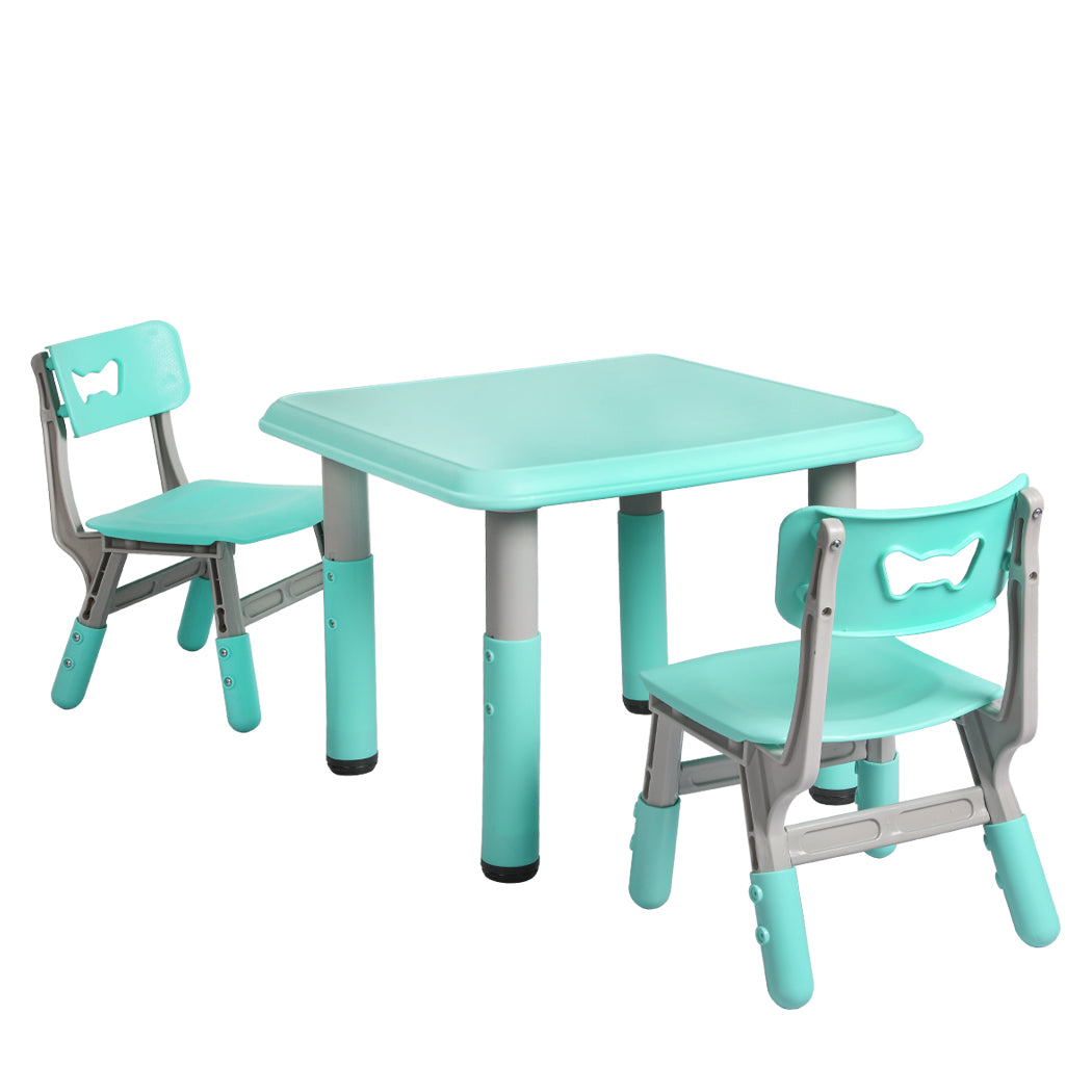 BoPeep Kids Table and Chairs Children Furniture Toys Play Study Desk Set Green