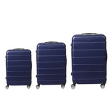 Slimbridge Luggage Suitcase Trolley 3Pcs set Travel Packing Lock - Navy