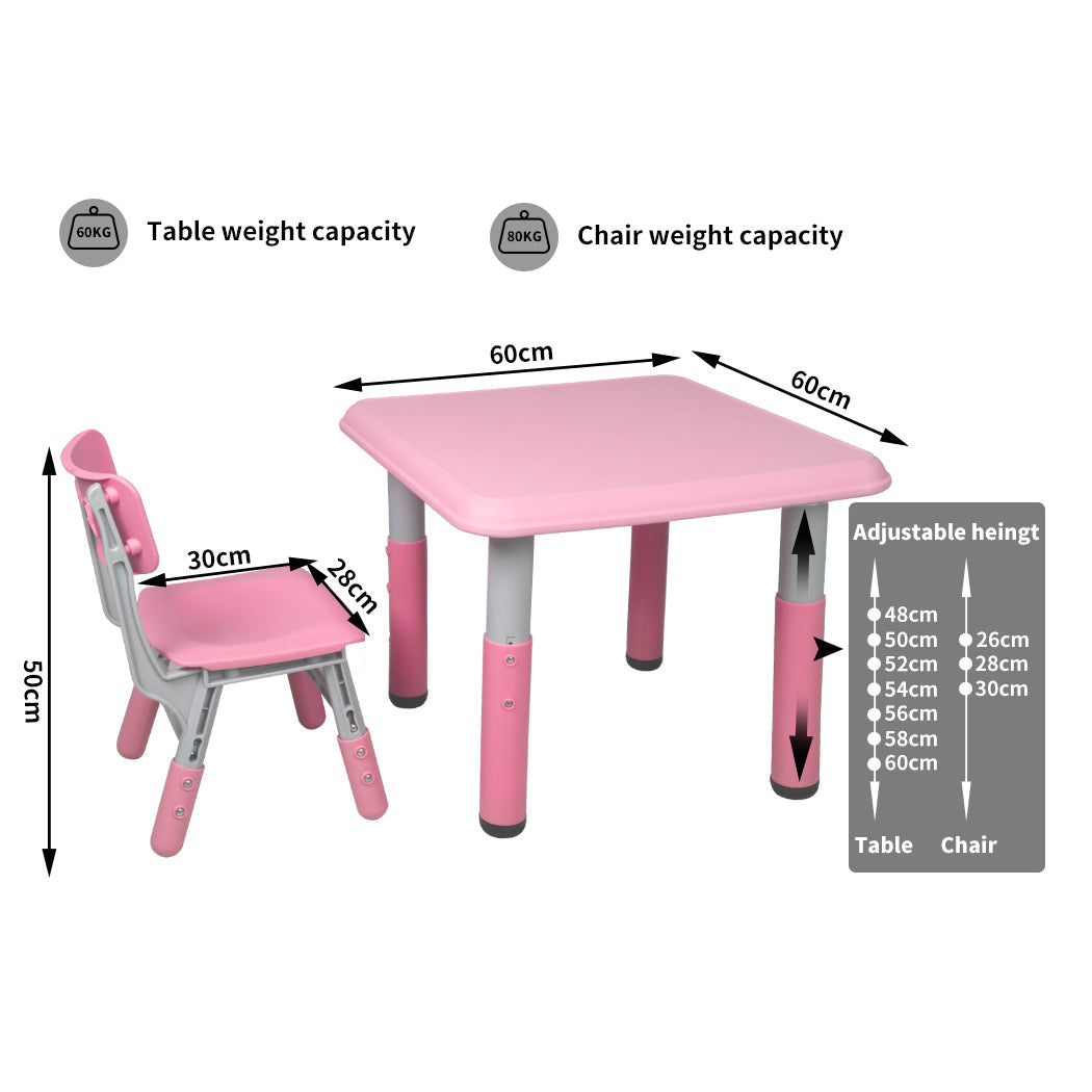 BoPeep Kids Table and Chairs Children Furniture Toys Play Study Desk Set Green