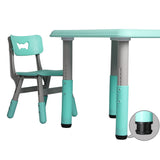 BoPeep Kids Table and Chairs Children Furniture Toys Play Study Desk Set Green