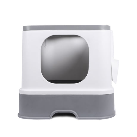 Cat Litter Box Fully Enclosed Kitty Toilet Trapping Sifting Odor Control Basin