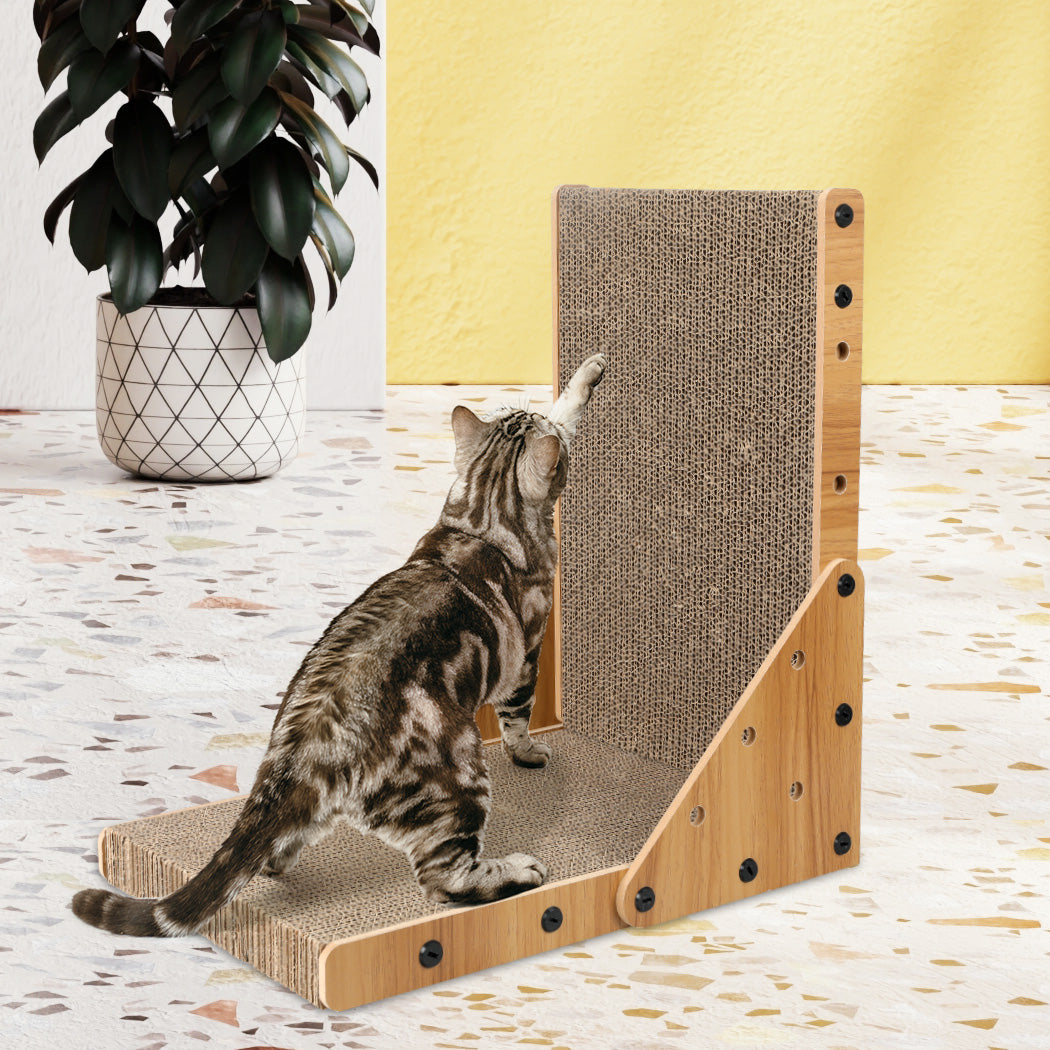 PaWz Cat Scratcher Scratching Board Corrugated Cardboard Scratch Bed Toy Pad Mat